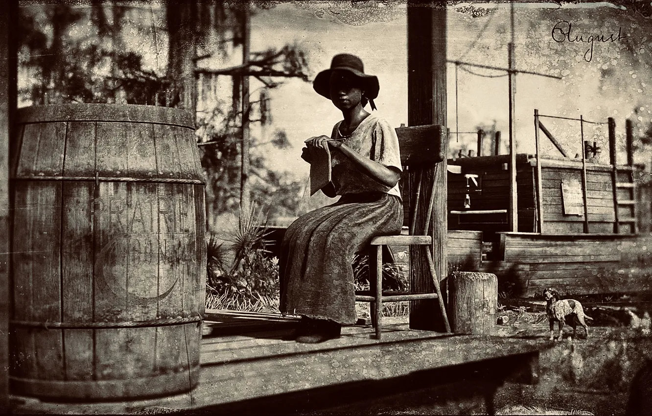 Photo wallpaper HDR, game, dog, tree, women, UHD, Red Dead Redemption 2, XBox One X