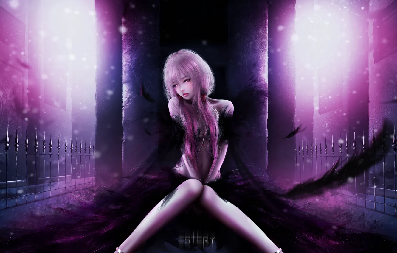 Photo wallpaper girl, light, guilty crown, Inori Yuzuriha