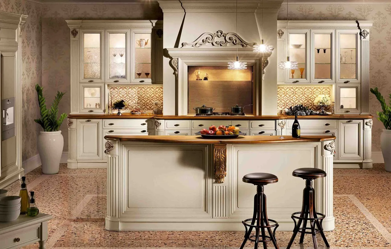 Photo wallpaper design, style, room, interior, kitchen