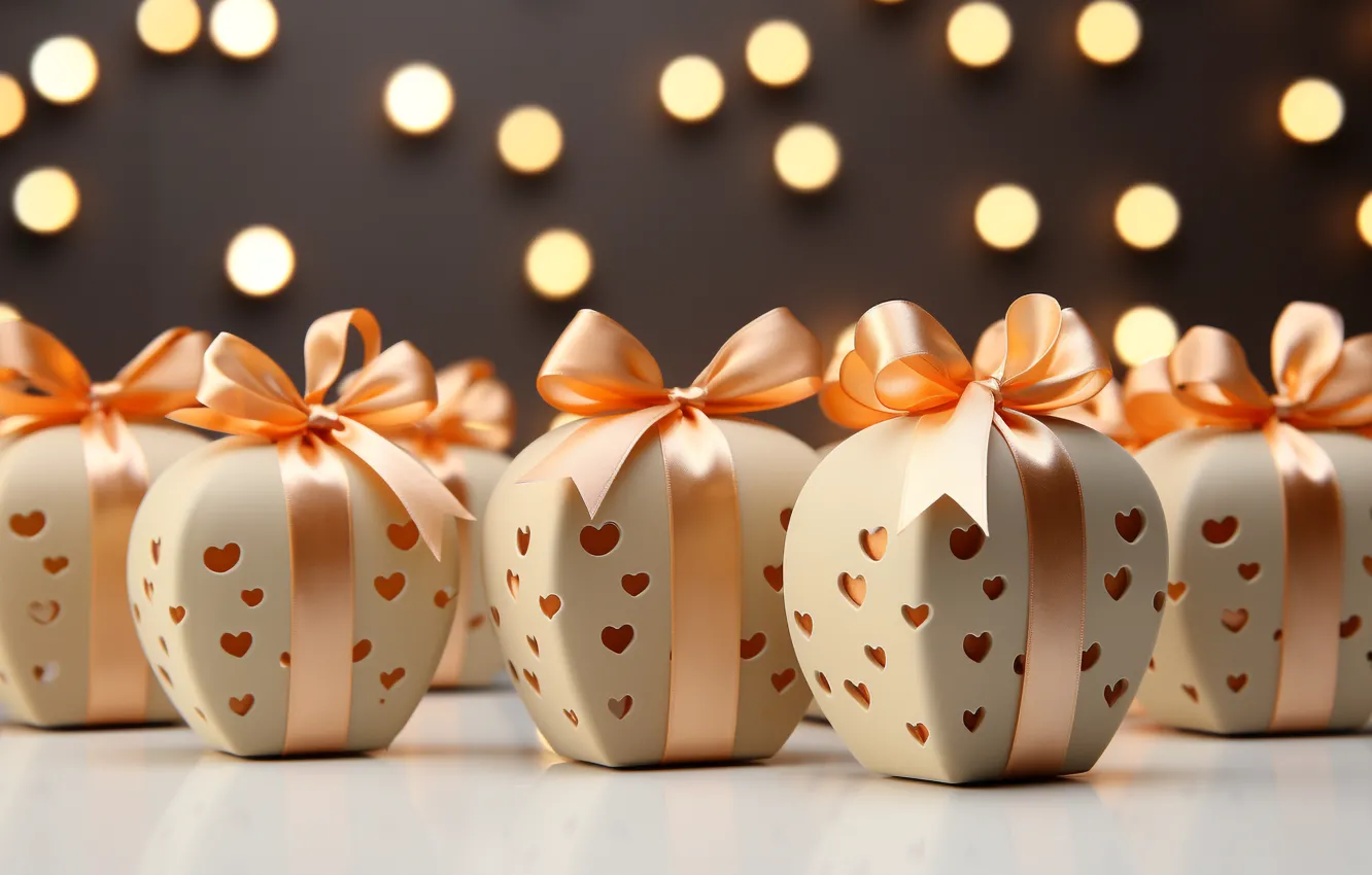 Photo wallpaper decoration, gift, new year, Christmas, Christmas, bokeh, New Year, decoration