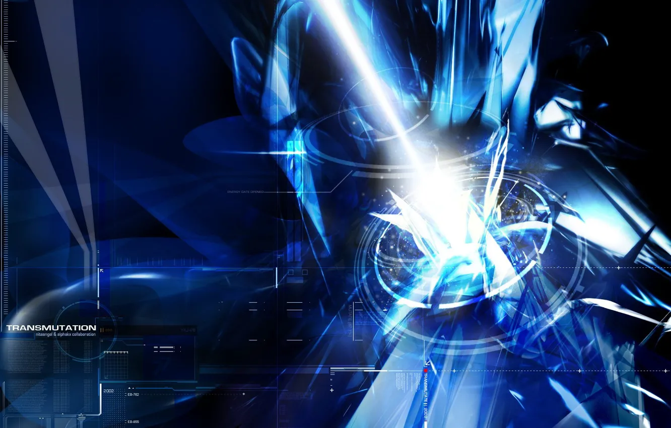 Photo wallpaper rays, flash, mutation