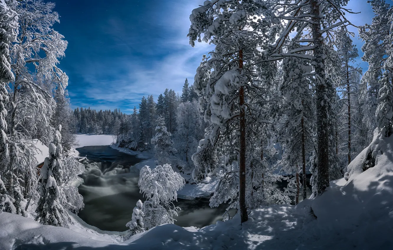 Photo wallpaper cold, winter, snow