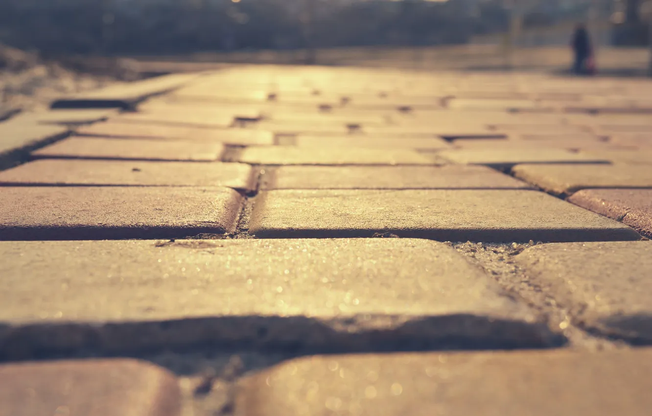 Photo wallpaper road, stone, tile
