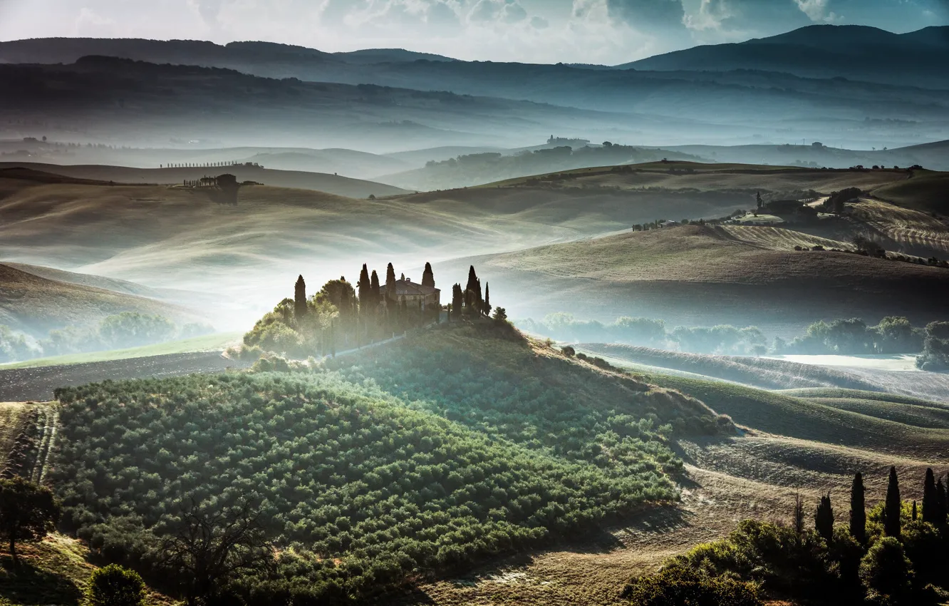 Photo wallpaper view, Italy, Tuscany