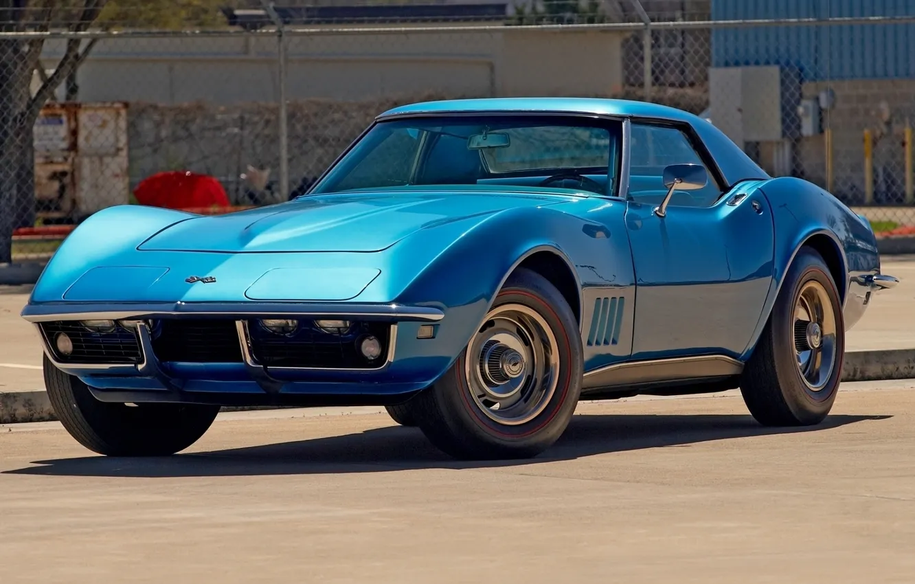 Photo wallpaper Corvette, Chevrolet, Chevrolet, the front, Corvette, 1968, Convertible