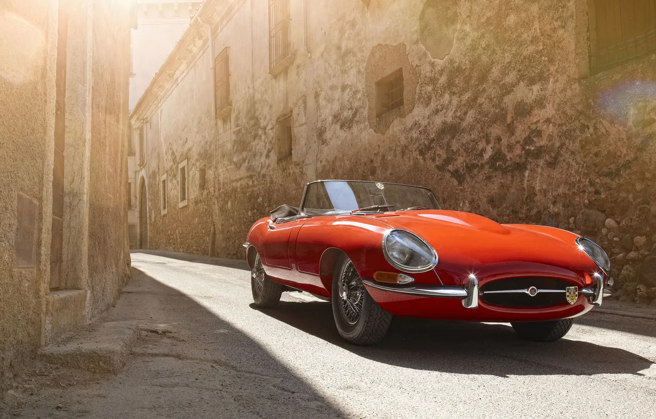 Photo wallpaper Jaguar, E-Type, cars