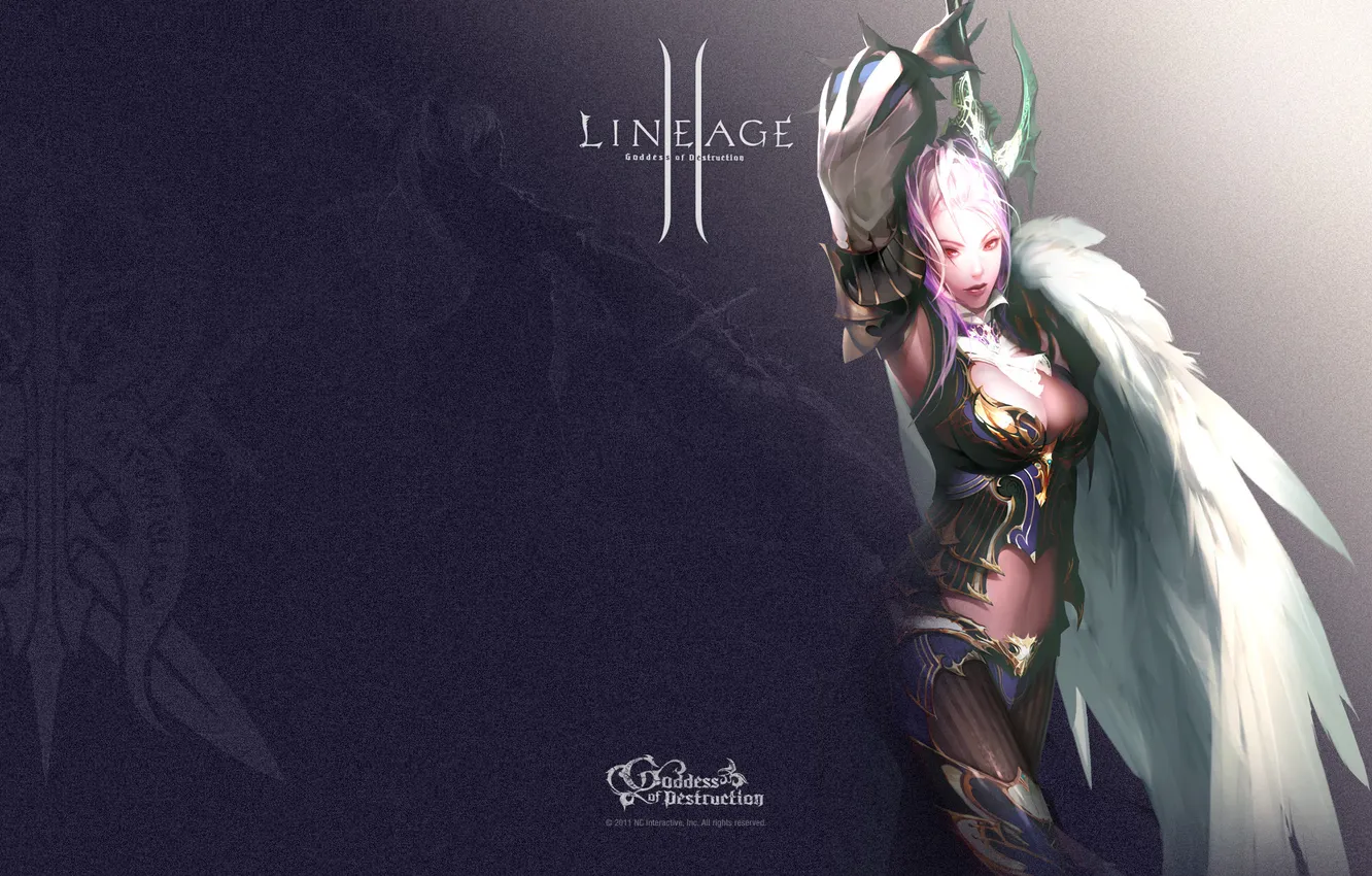Photo wallpaper girl, lineage 2, line, Kamael, awakening, awakening, goddess of destruction, goddess of destruction
