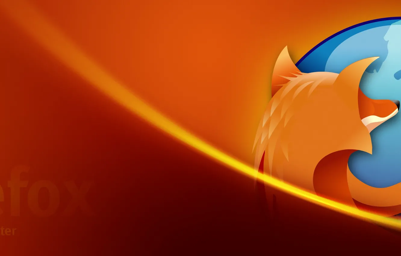 Photo wallpaper Orange, Fox, Firefox