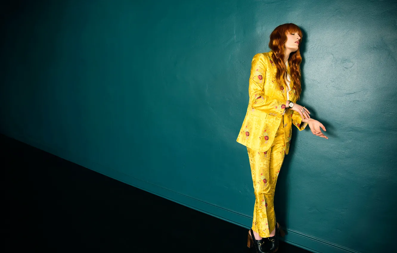 Photo wallpaper photoshoot, Vanity Fair, 2016, Florence Welch, Florence Welch
