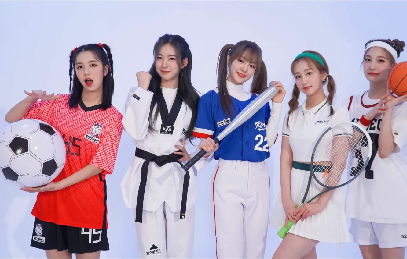 Photo wallpaper girl, sport, beauty, Asian, girls, five, beauty, five