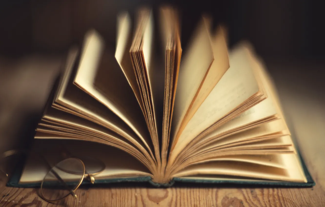 Photo wallpaper background, glasses, book