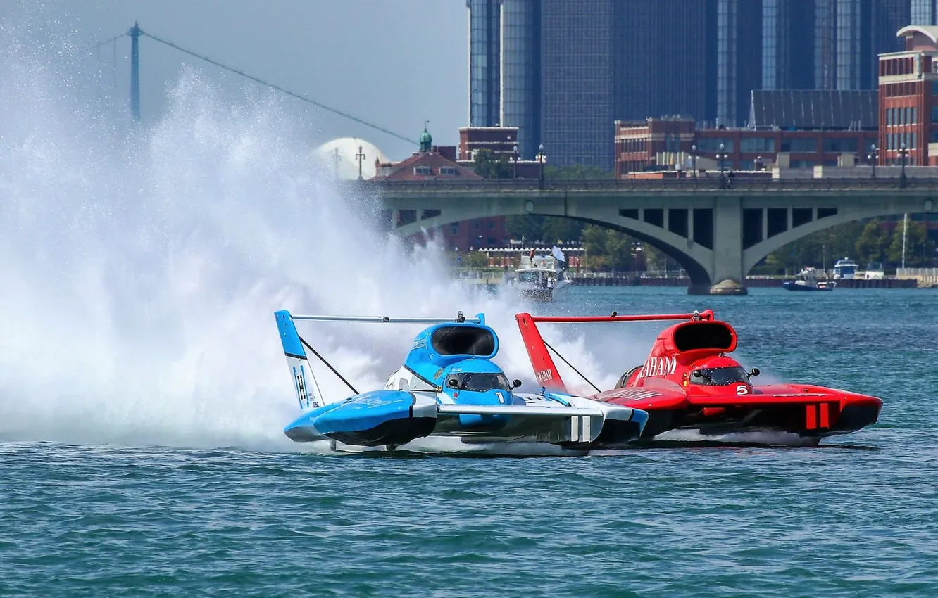 Photo wallpaper race, boat, speed