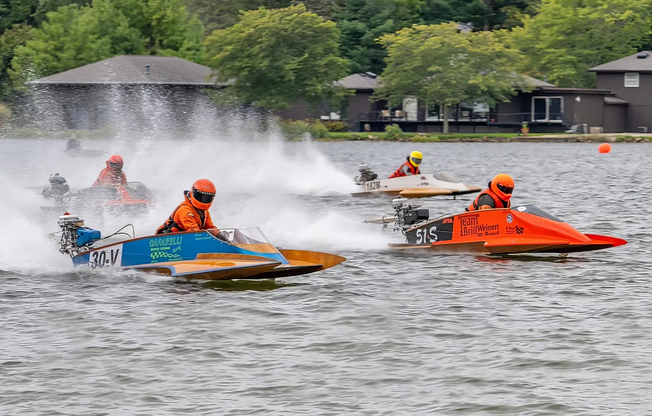 Photo wallpaper race, boat, speed