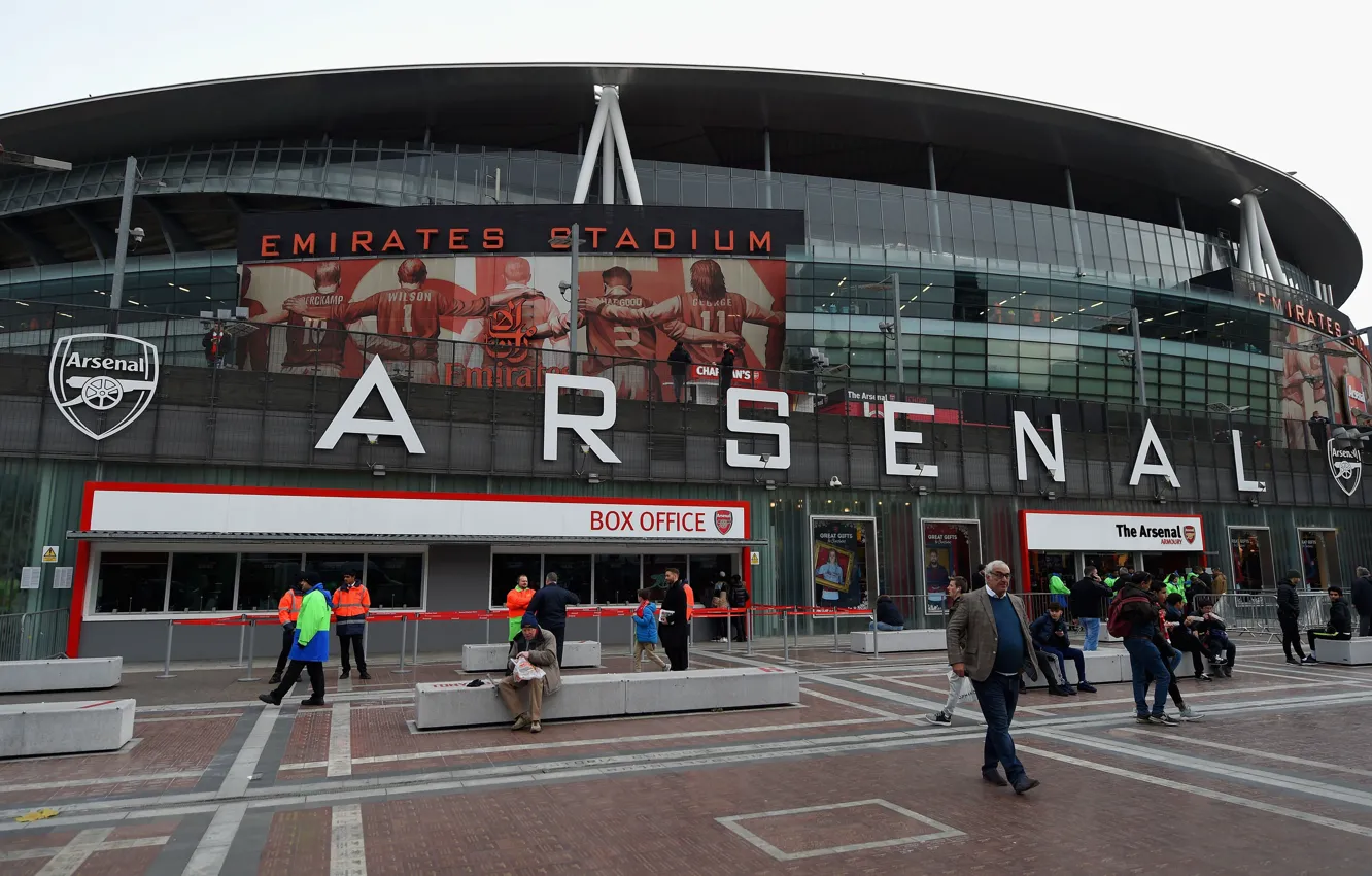 Photo wallpaper football, London, Arsenal, stadium, fans, stadium, Emirates, Arsenal