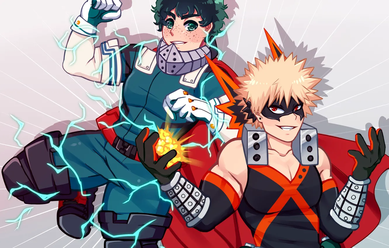 Photo wallpaper art, hero, guy, characters, Boku no Hero Academy, My hero Academy, My Hero Academia, Midori …