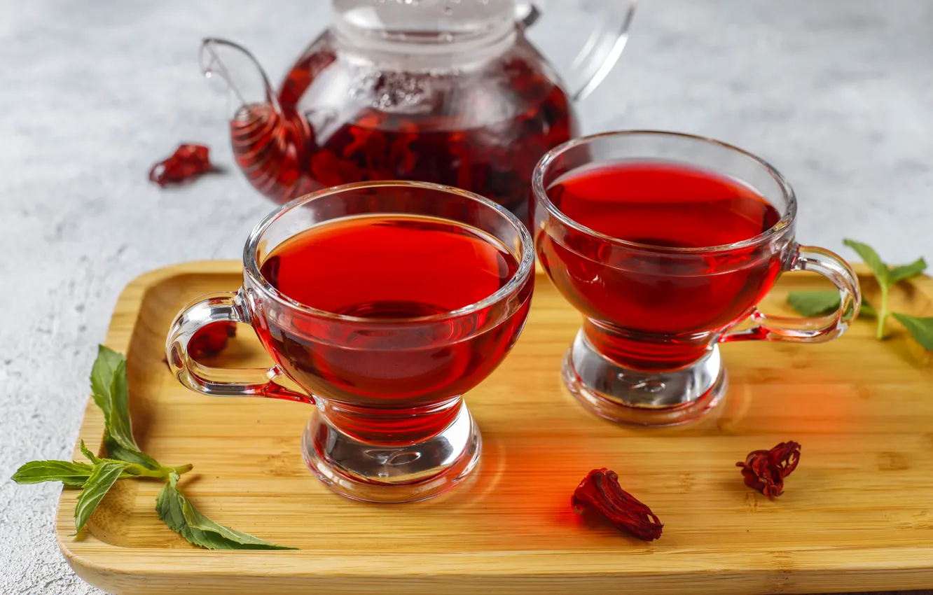 Photo wallpaper tea, kettle, Cup