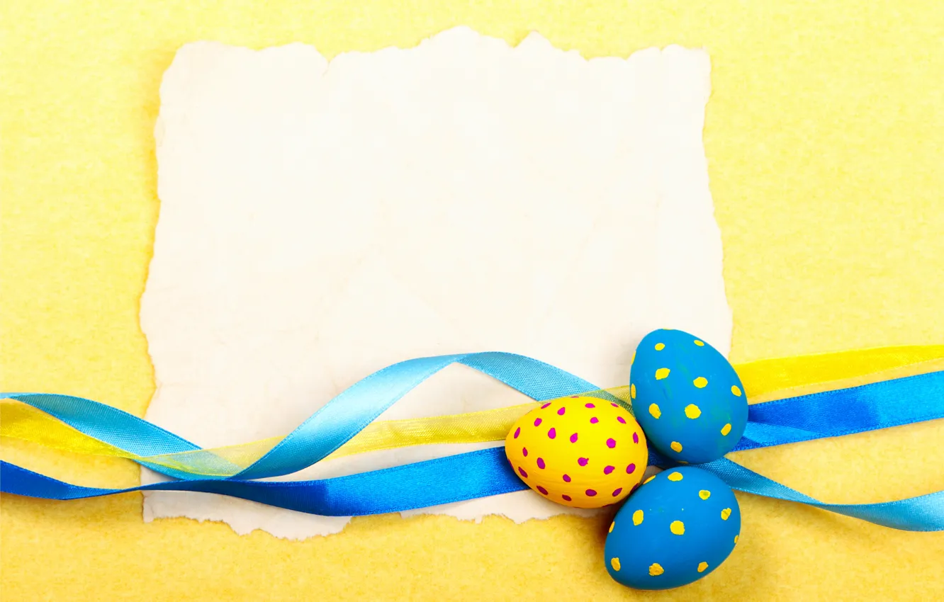 Photo wallpaper eggs, Easter, tape, Easter, eggs, card