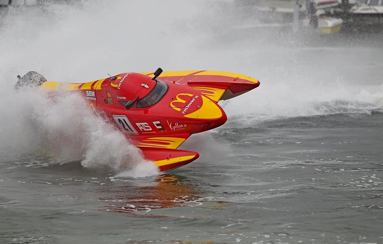 Photo wallpaper race, boat, speed