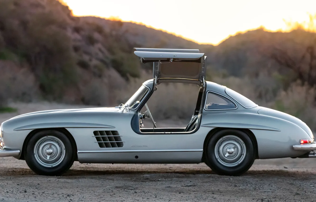 Photo wallpaper Mercedes-Benz, 300SL, 1955, Mercedes-Benz 300 SL, Gullwing