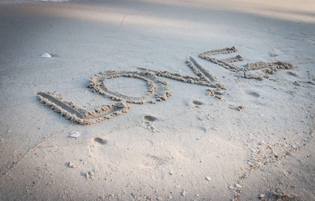 Photo wallpaper sand, beach, summer, love, summer, love, beach, sea