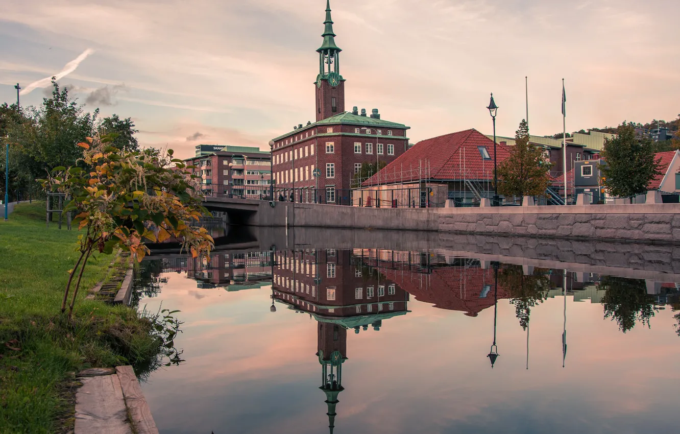 Photo wallpaper river, Sweden, Gothenburg