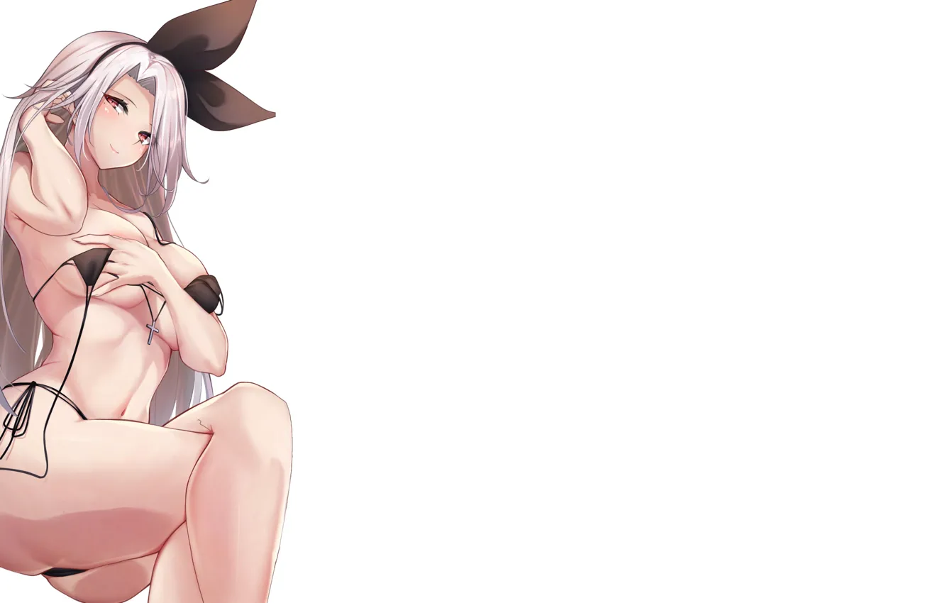 Photo wallpaper girl, hot, sexy, boobs, anime, babe, bikini, thigh