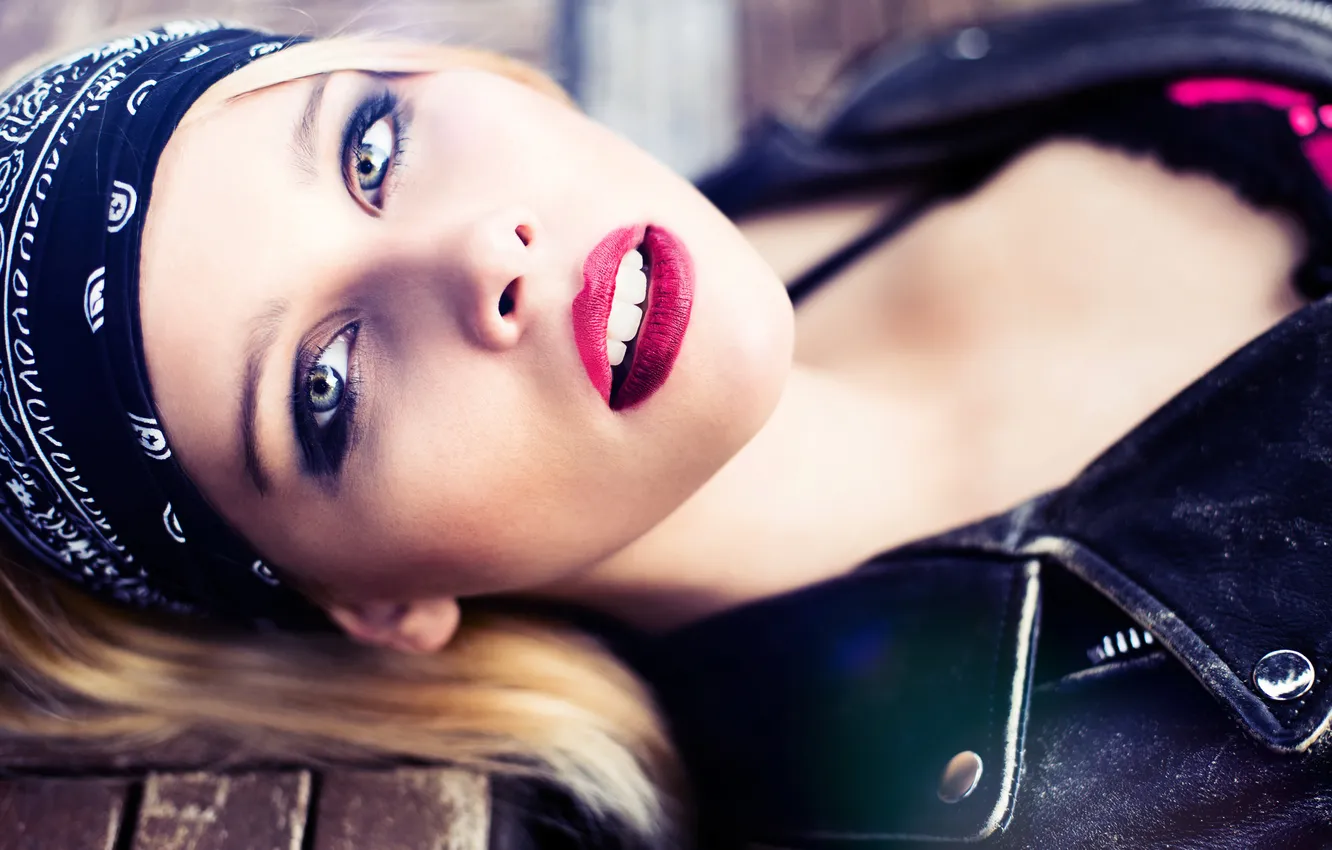 Photo wallpaper eyes, girl, face