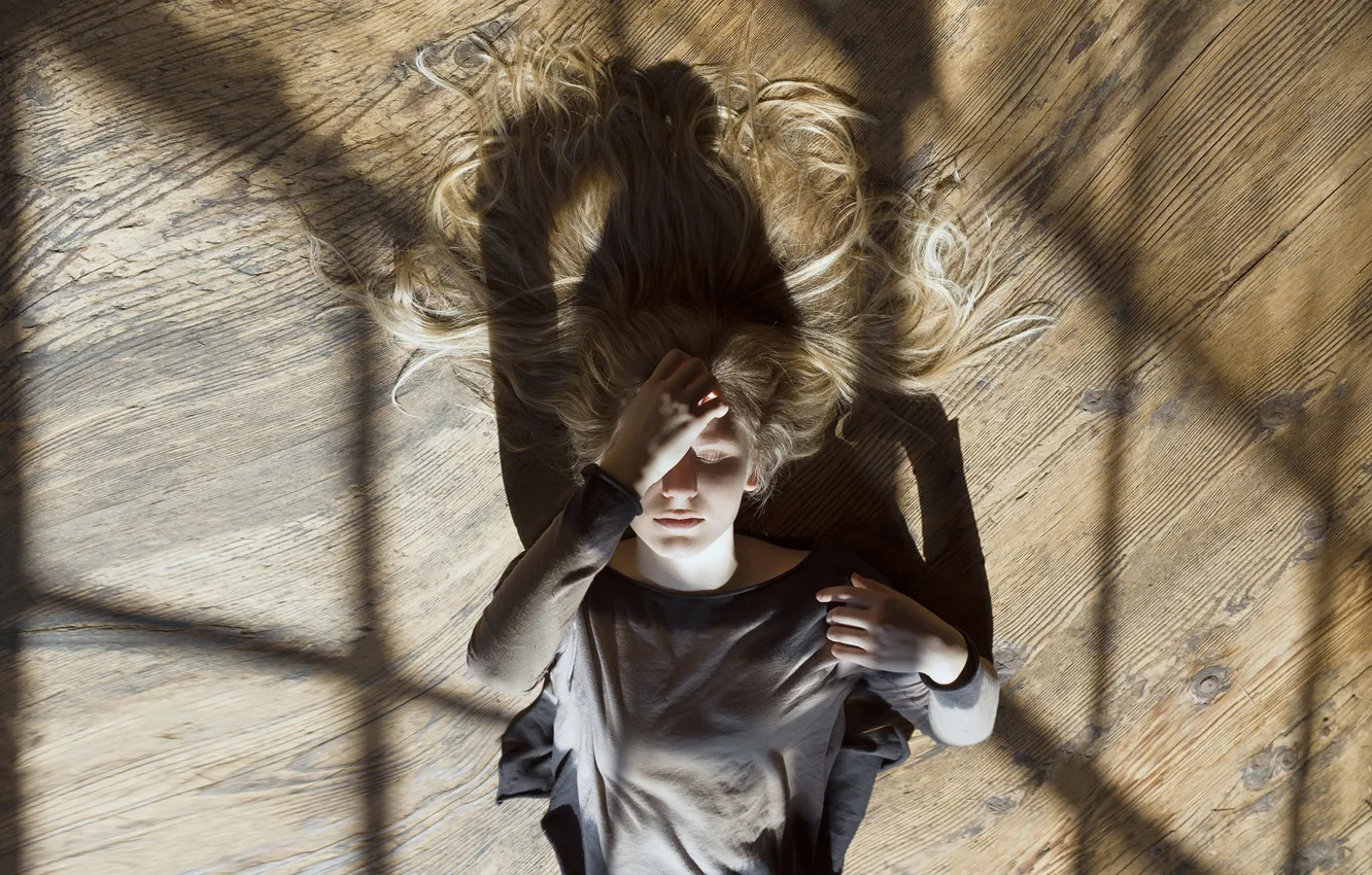 Photo wallpaper girl, pose, background