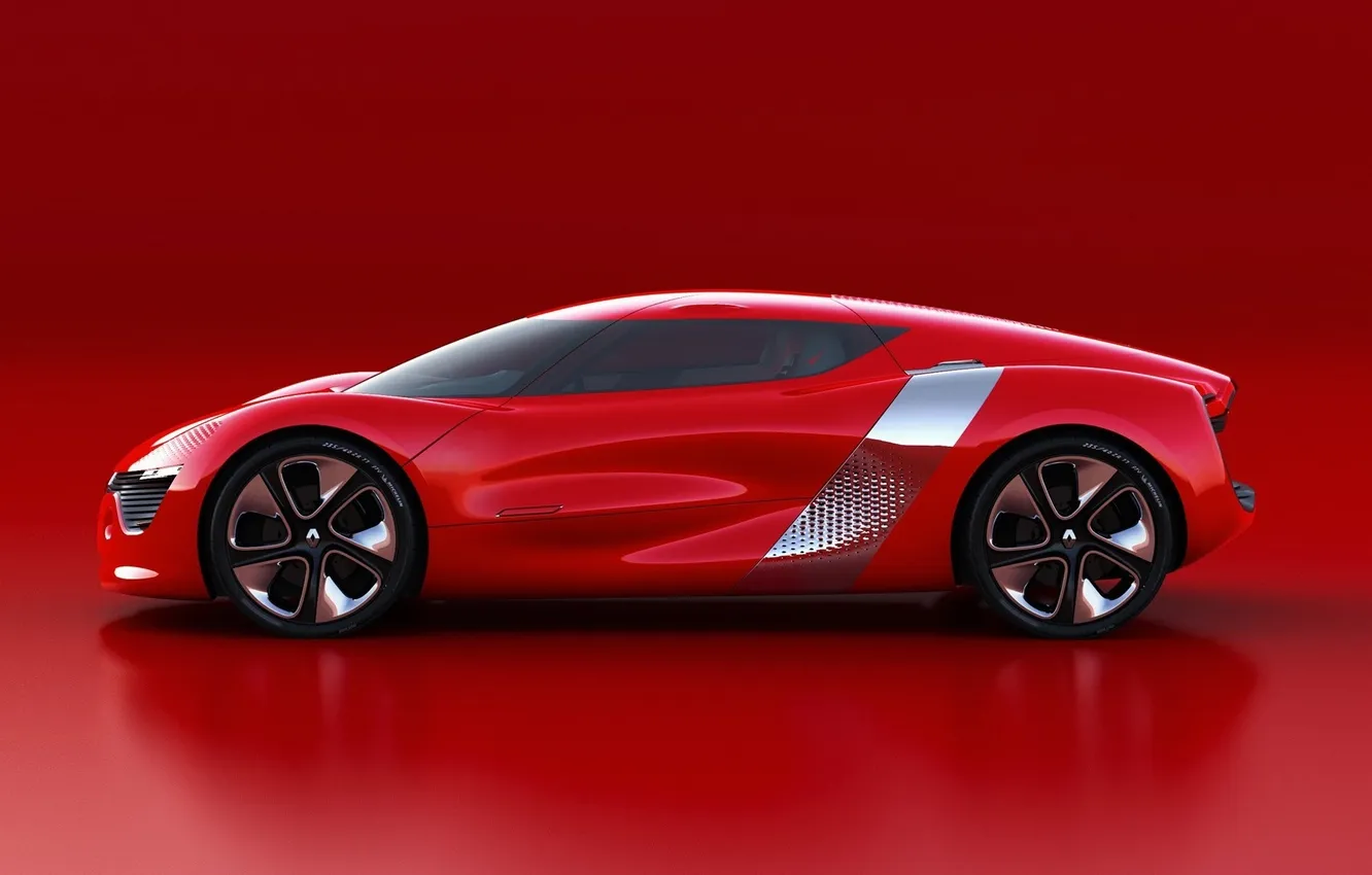 Photo wallpaper machine, auto, red, Renault DeZir
