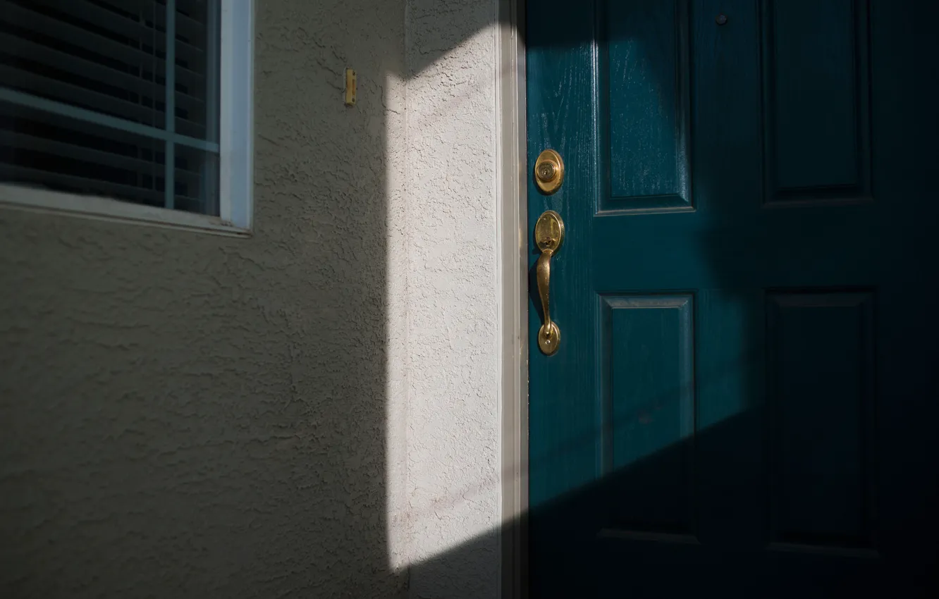 Photo wallpaper castle, wall, the door, handle