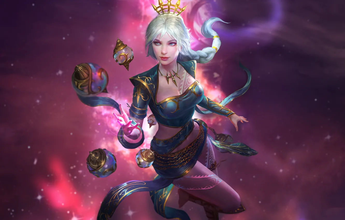 Photo wallpaper girl, magic, fantasy, MAG, sorceress