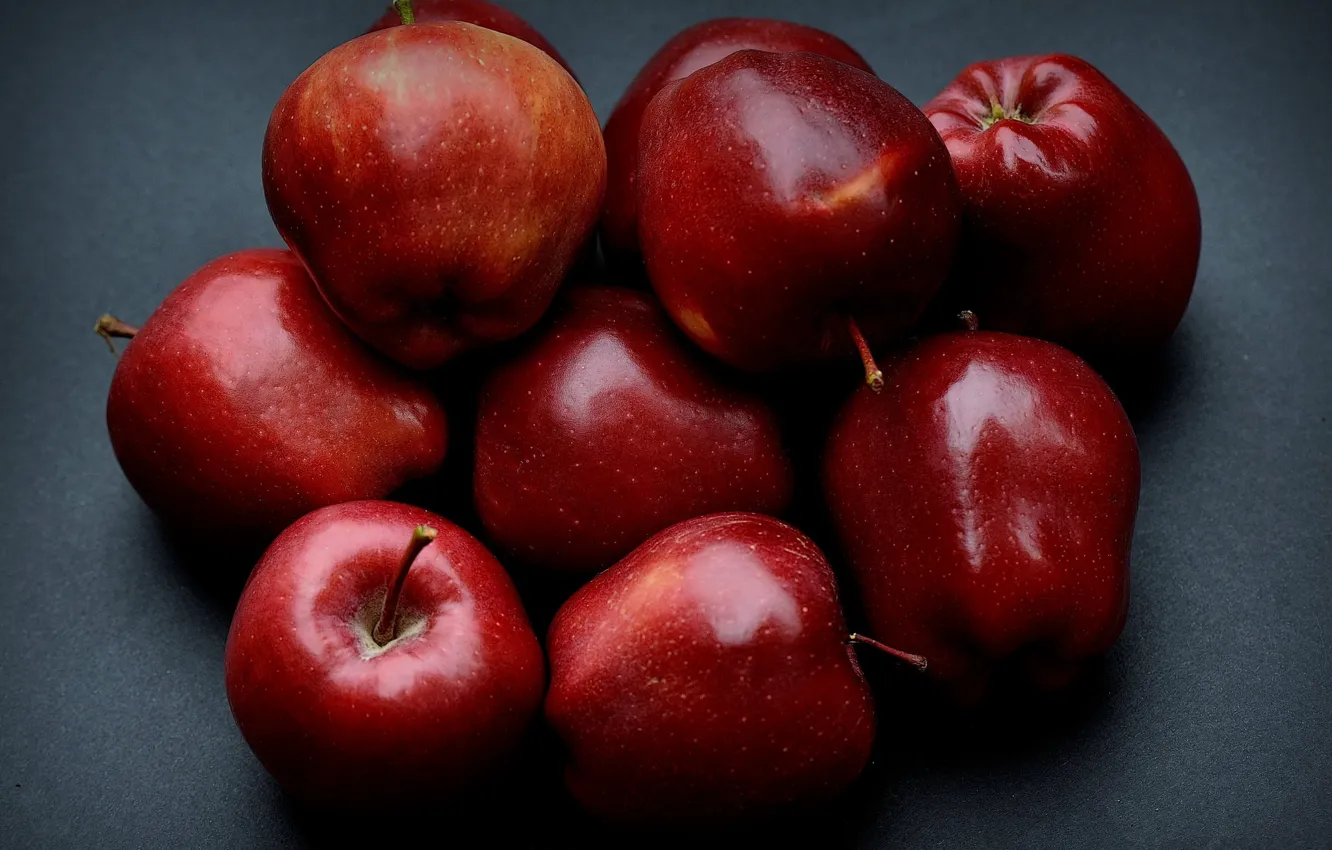 Photo wallpaper background, apples, red apples