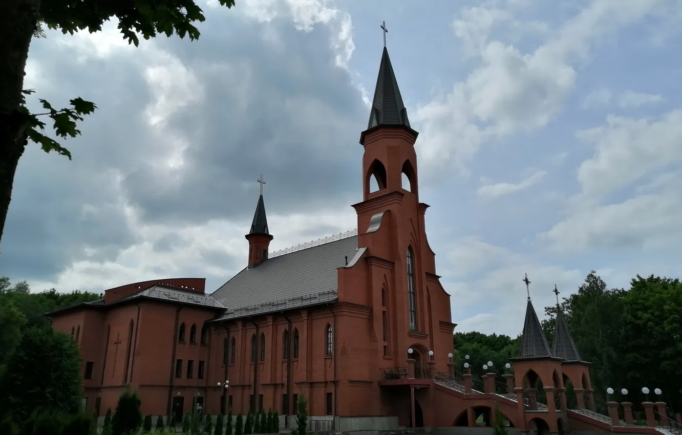 Photo wallpaper the city, temple, architecture, the Church, molodechno