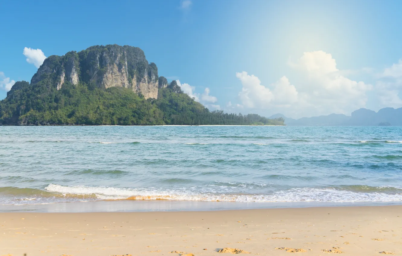 Photo wallpaper sand, sea, wave, beach, summer, rocks, summer, beach