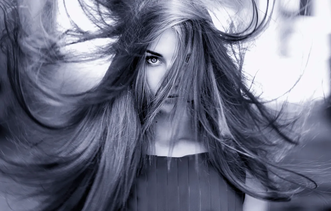 Photo wallpaper hair, portrait, stroke, Nadya