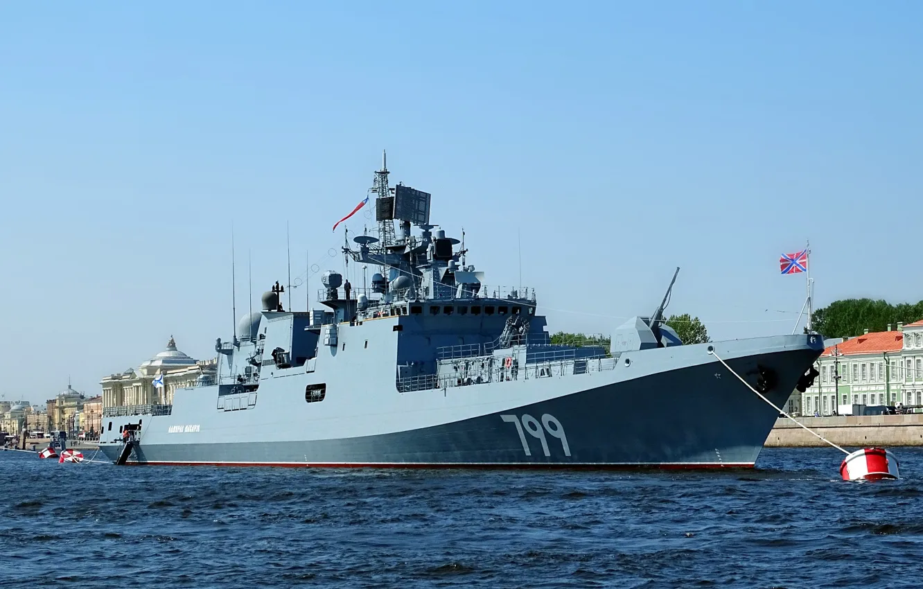 Photo wallpaper frigate, Neva, the project 11356, Admiral Makarov