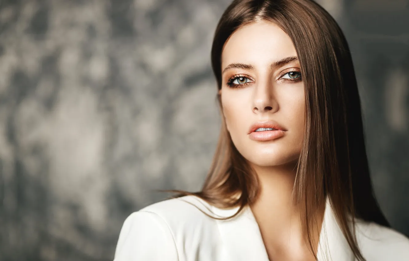 Photo wallpaper girl, beauty, lips, look, Alexander Chashchina, Alexandra Chashchina