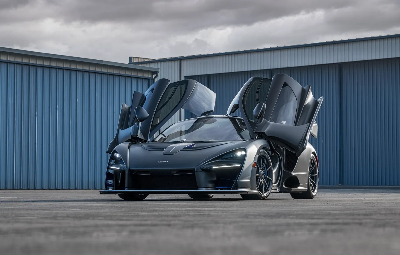 Photo wallpaper McLaren, Senna, butterfly doors, McLaren Senna