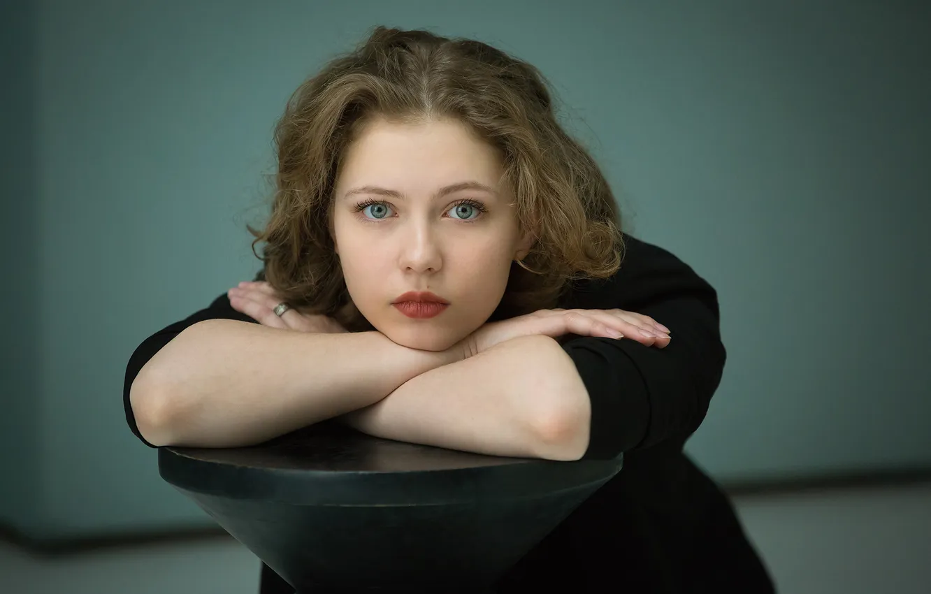 Photo wallpaper look, girl, portrait, Alexey Nazarov