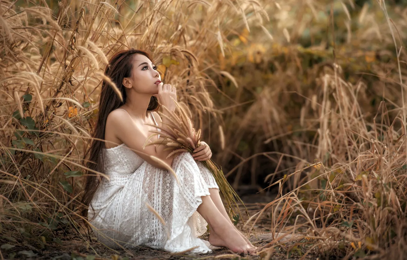 Photo wallpaper summer, girl, Asian