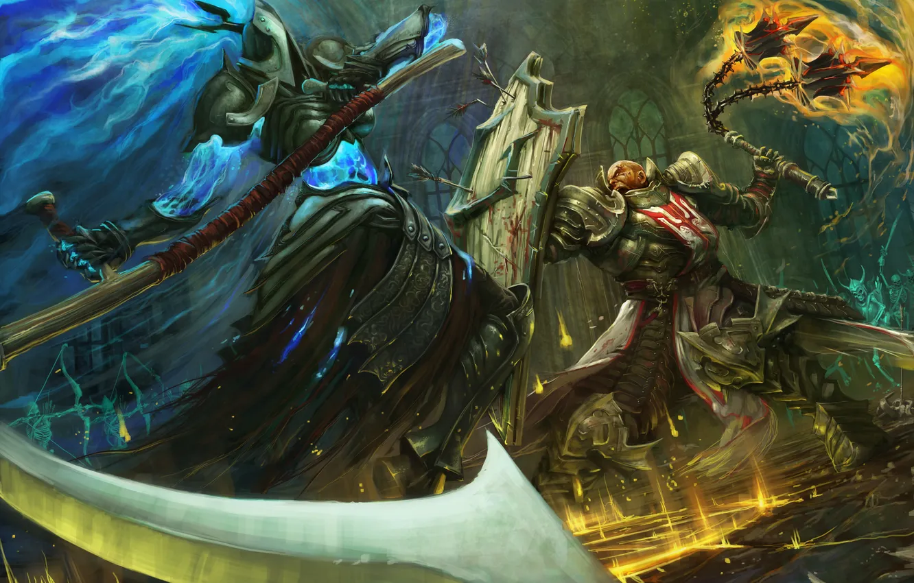 Photo wallpaper the demon, Diablo 3, diablo, art, Reaper of Souls, Crusader, Diablo 3: Reaper of Souls