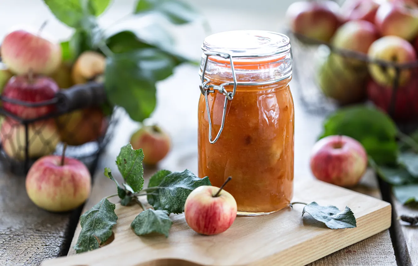 Photo wallpaper apples, Bank, jam, Apple, Karina Klachuk