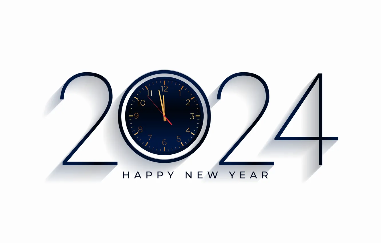 Photo wallpaper new year, figures, date, composition, 2024, New Year 2024