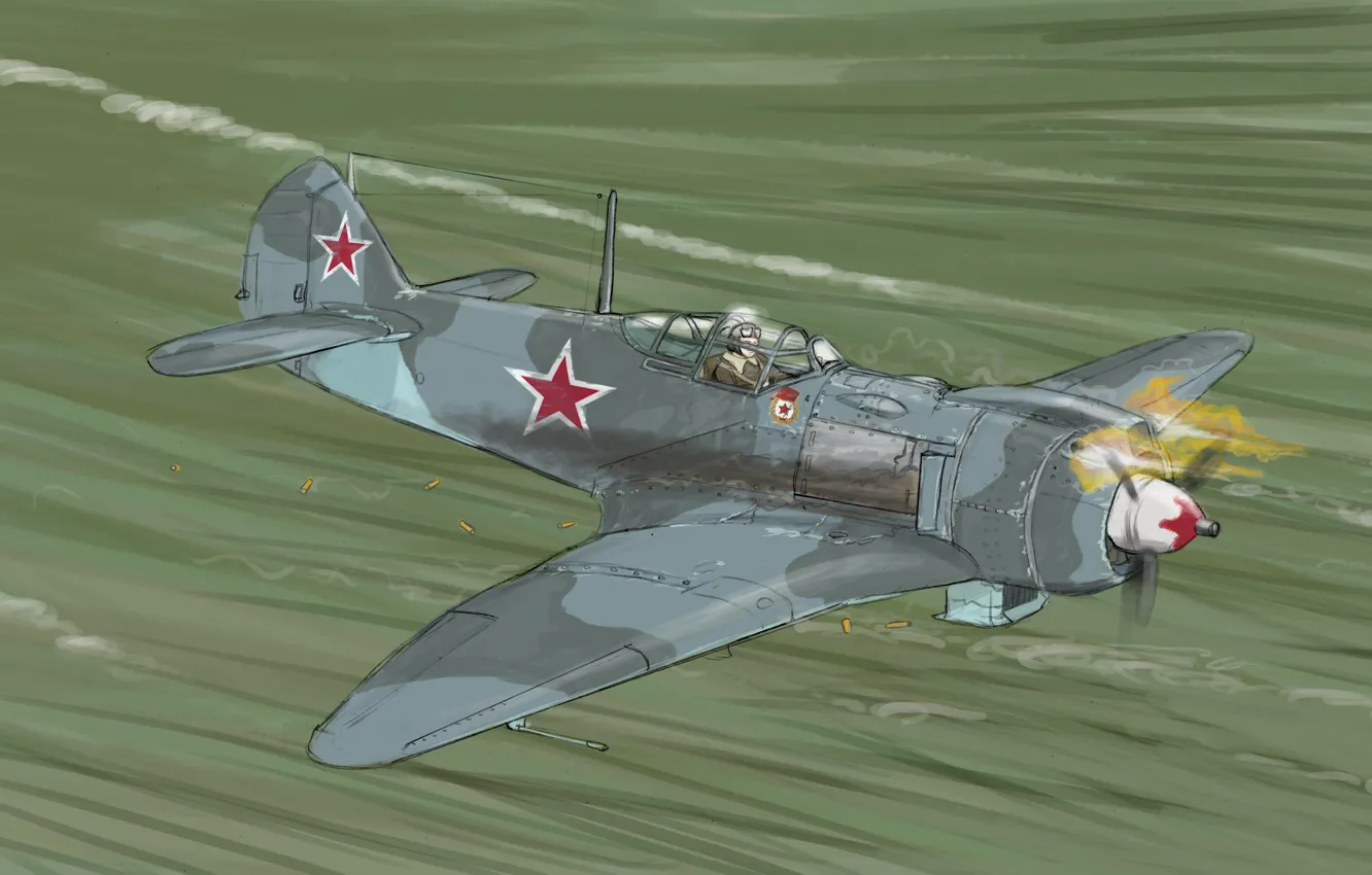 Photo wallpaper aviation, figure, fighter, the plane, La-5FN