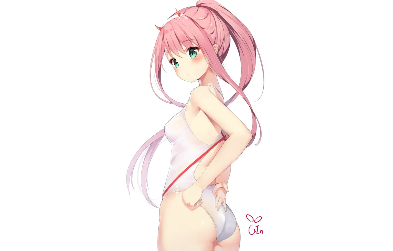 Photo wallpaper swimsuit, girl, anime, art, 002, Darling In The Frankxx, Cute in France