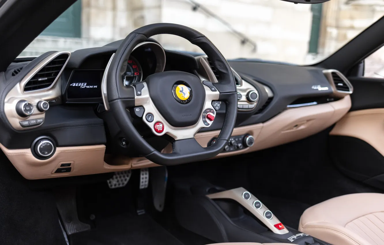 Photo wallpaper Ferrari, 488, Ferrari 488 Spider