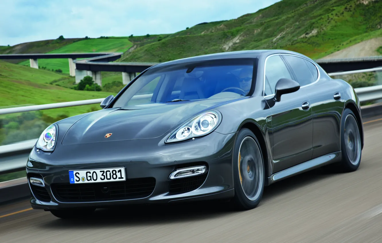 Photo wallpaper machine, porsche, Porsche, panamera, turbo s