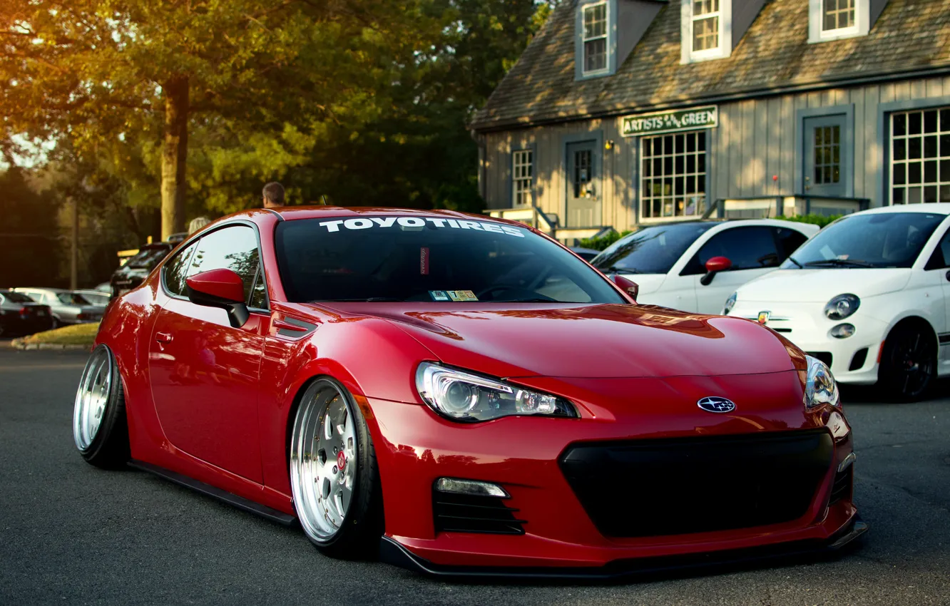 Photo wallpaper Subaru, low, stance, BRZ, JDM, BellyScrapers, Brada