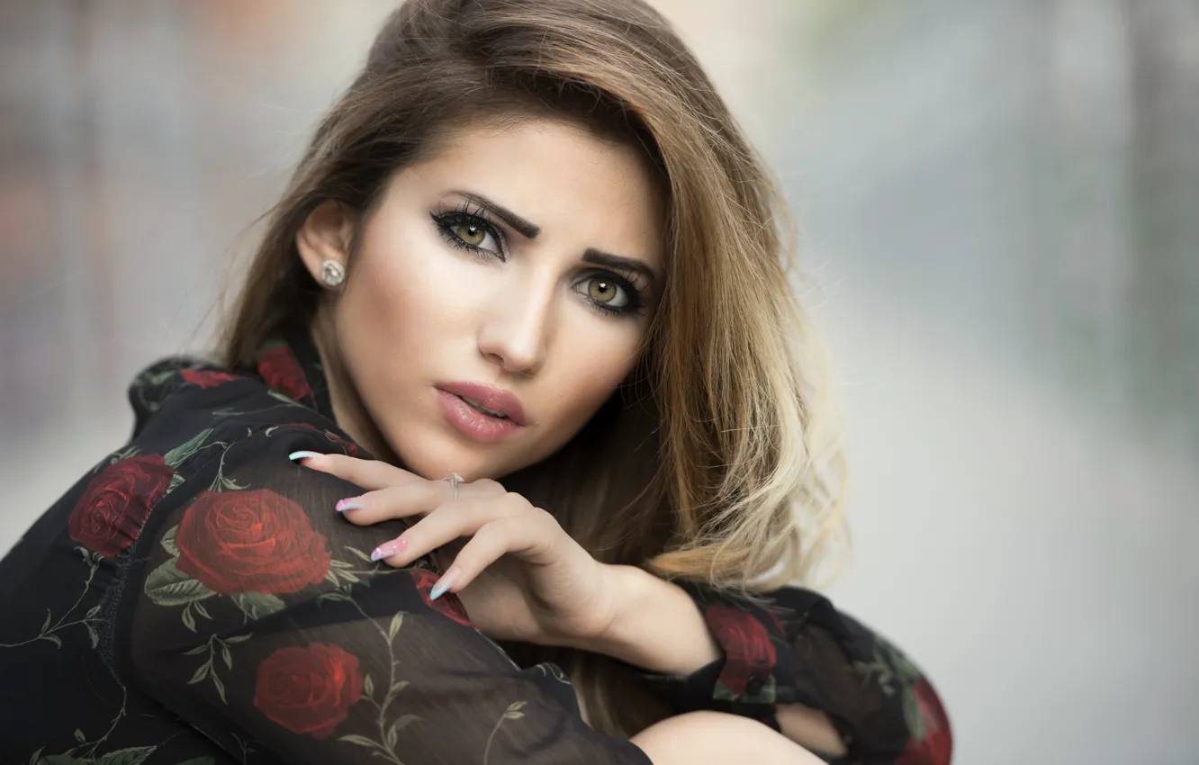 Photo wallpaper look, face, model, makeup, beauty, Taty