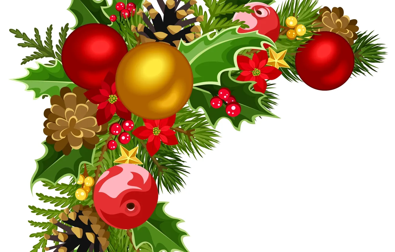 Photo wallpaper decoration, toy, white background, needles, vector graphics